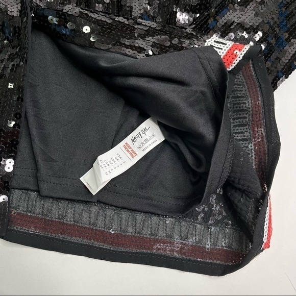 NEW Nasty Gal Black Country Star Western Sequin Embellished Festival Jacket Top - Picture 14 of 16